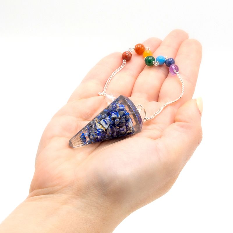 Orgonite Power Chakra Pendulum - Lapis - Image 3