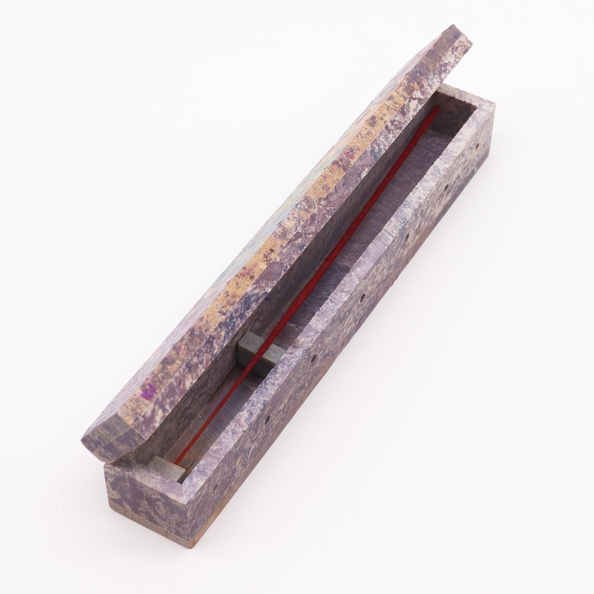 Soapstone Incense Box with Smoke Holes - Chakra - Image 2
