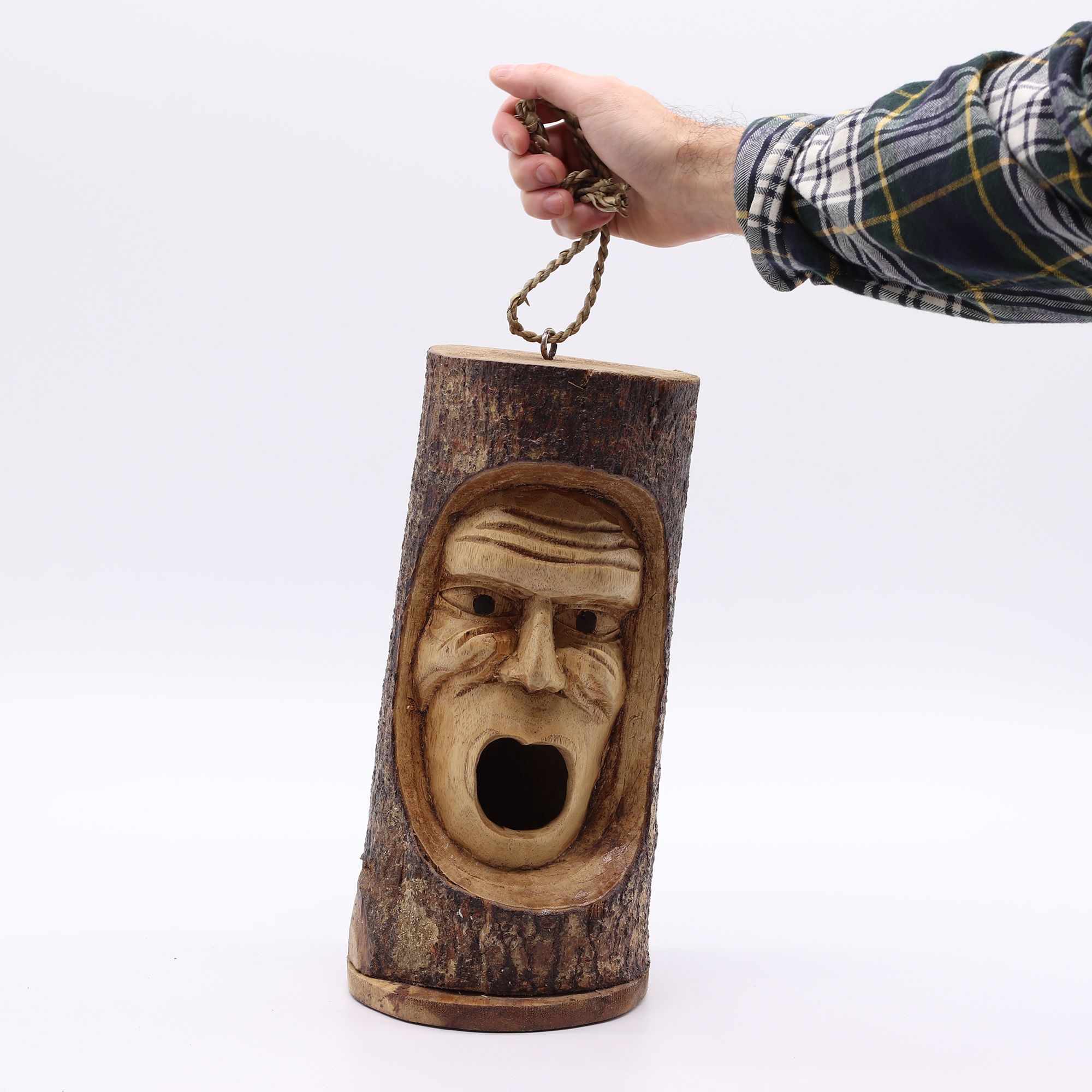 Tree Trunk Face - Bird House - Grumpy Old Man - Image 2