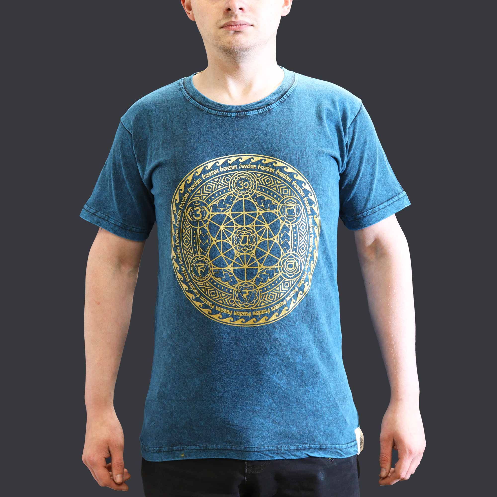Small Stone Washed T-Shirt - Chakra - Blue - Image 3