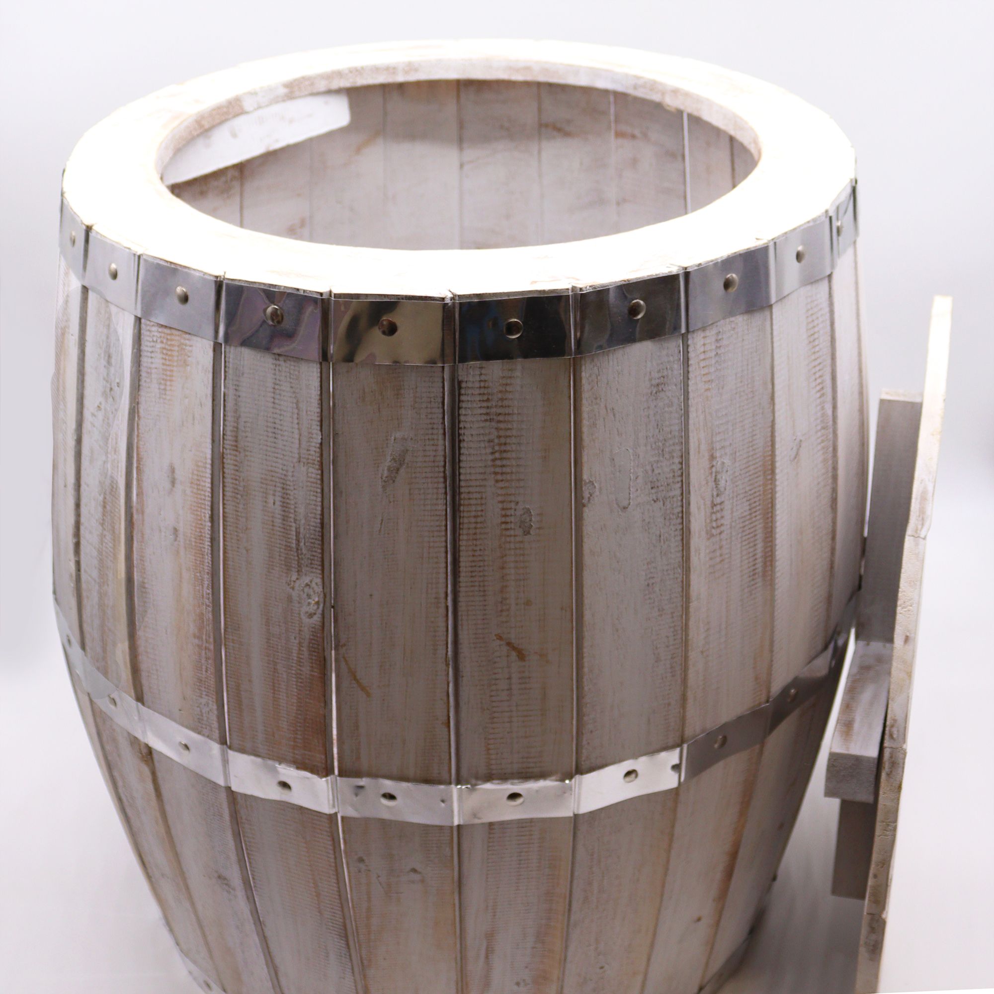 Beer Barrel Table - Whitewash - Image 2