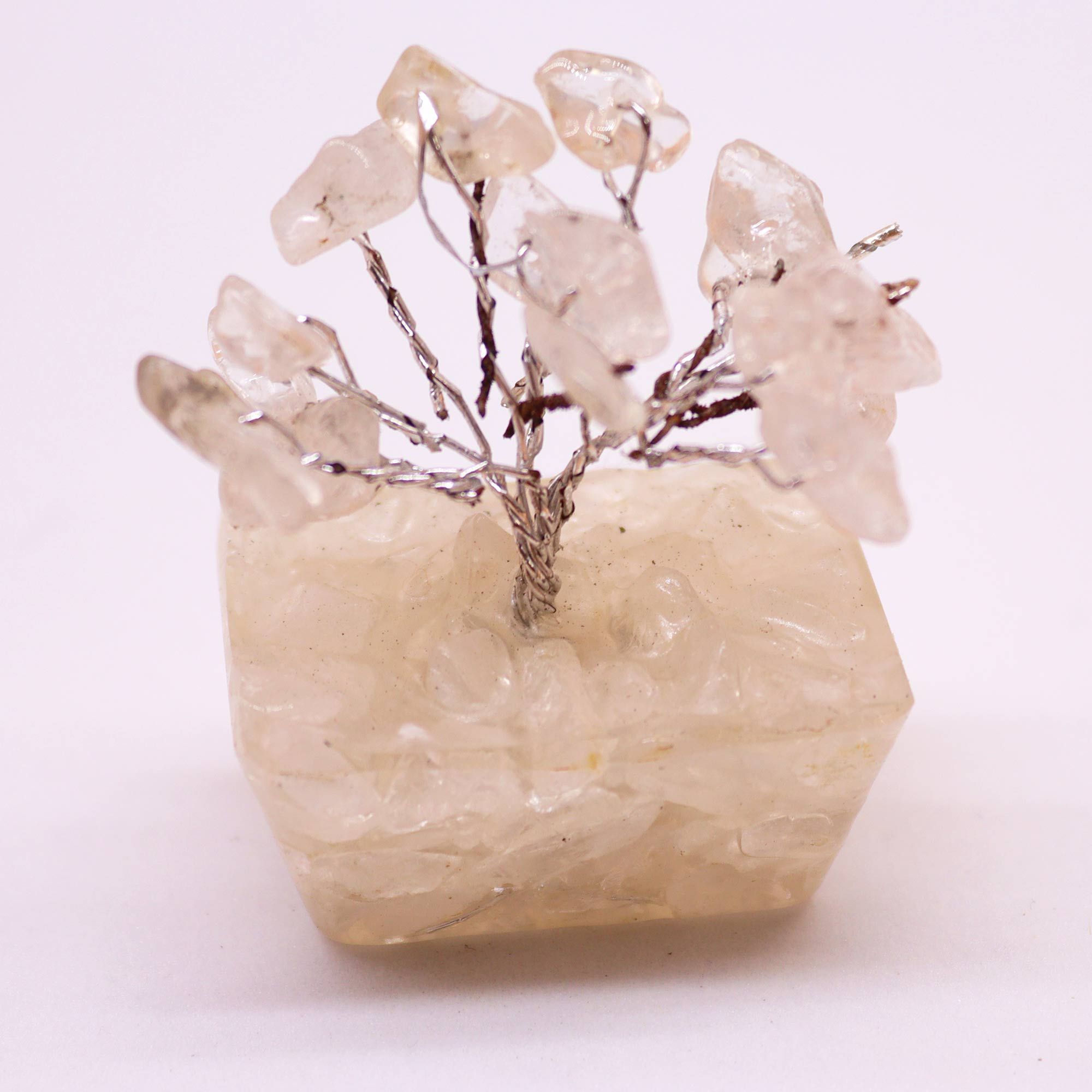 Mini Gemstone Tree On Orgonite Base - Rock Quartz (15 stones) - Image 3
