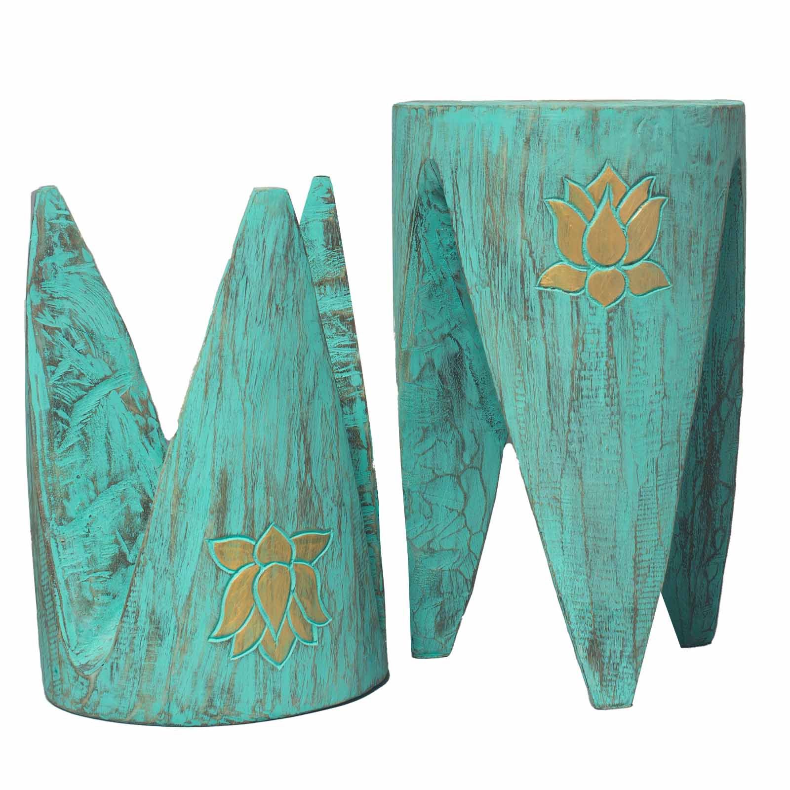 Interlocking Table/Stool set of 2 - Lrg Turquoise - Image 4