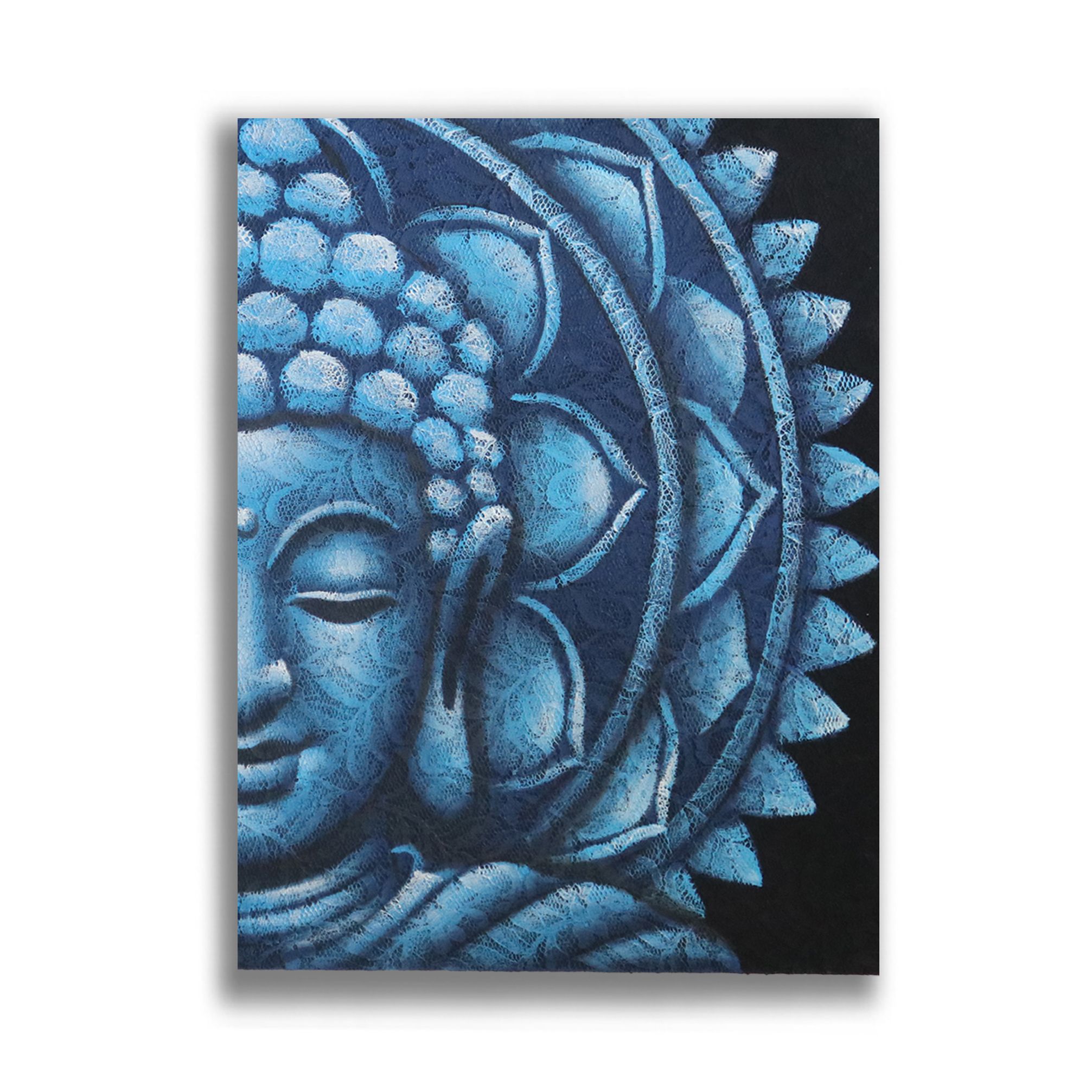 Blue Half Buddha Mandala 60x80cm - Image 3