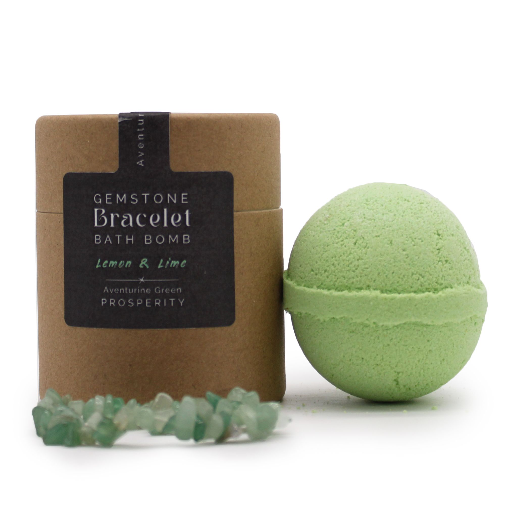 Green Aventurine Gem Bracelet Bath Bomb - Image 2