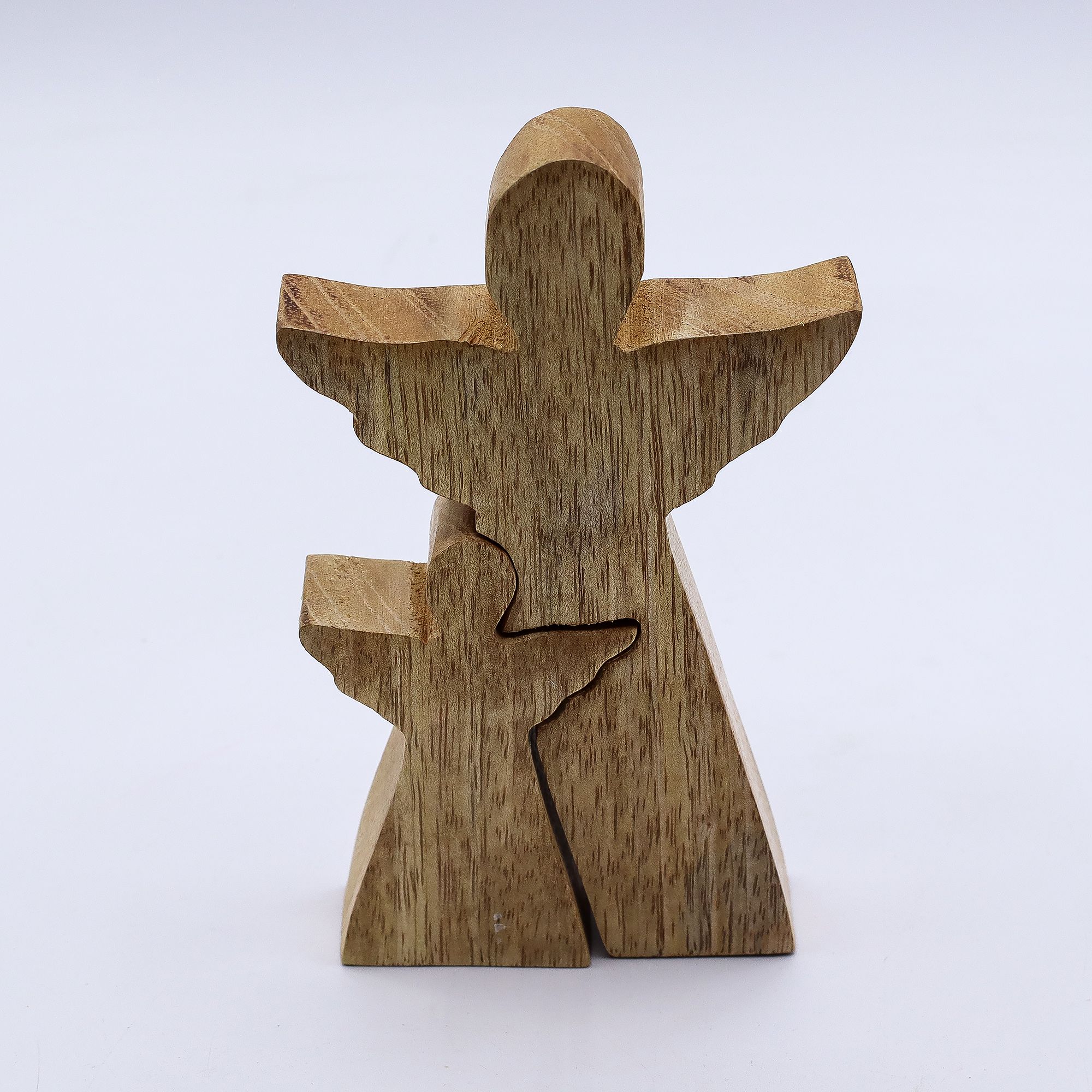 Mango Wood Angel in Angel - White Enamel - Image 4