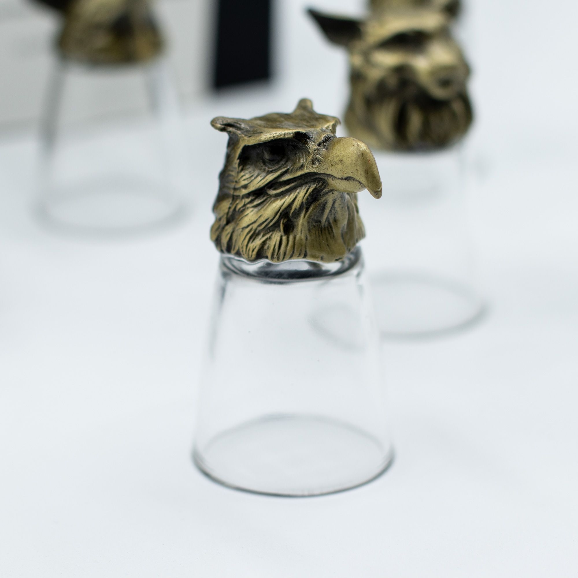 Gift Set of 12 Bottom Up Shot Glasses (25ml) - Forest & Mystical Creatures - Antique Bronze - Image 16