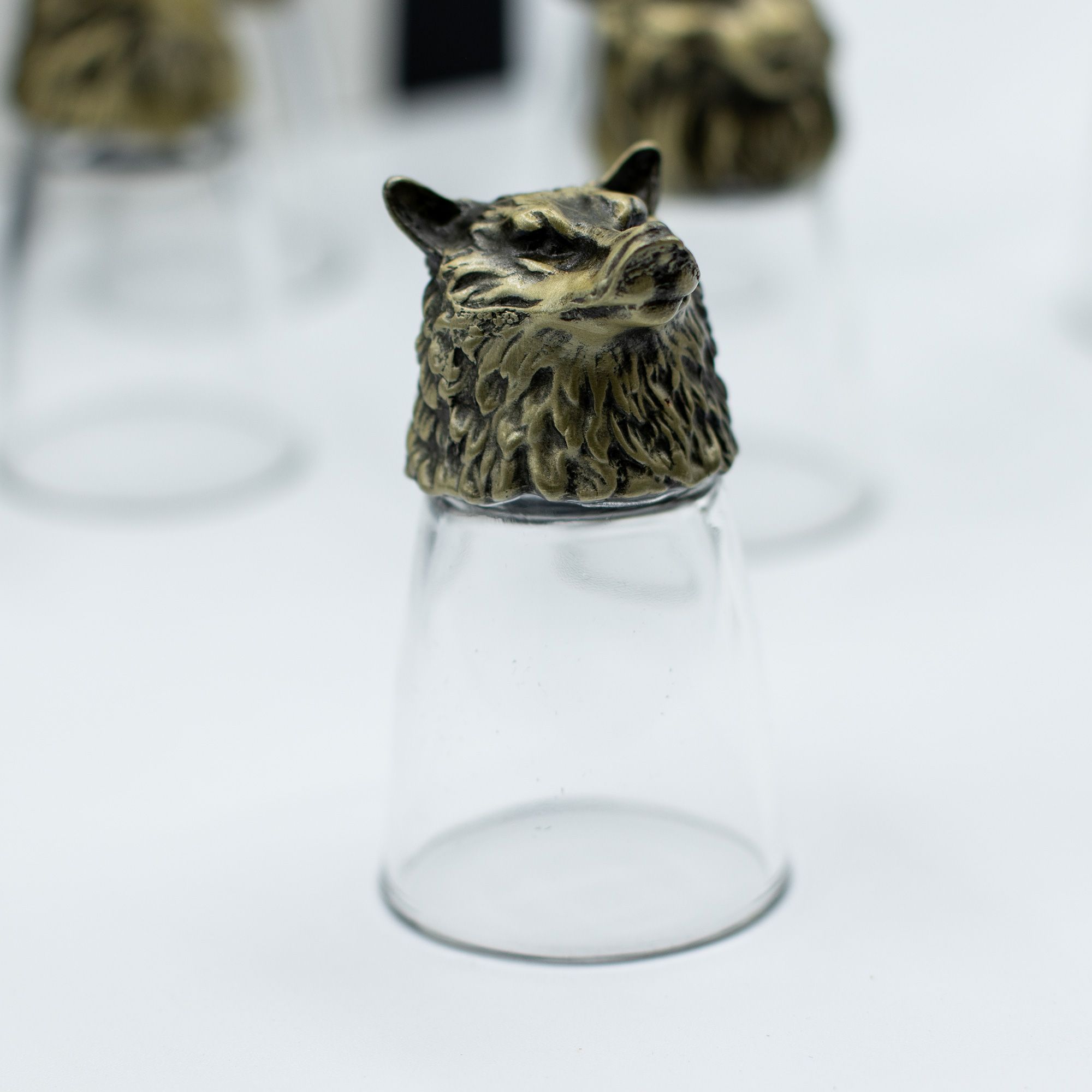 Gift Set of 12 Bottom Up Shot Glasses (25ml) - Forest & Mystical Creatures - Antique Bronze - Image 19