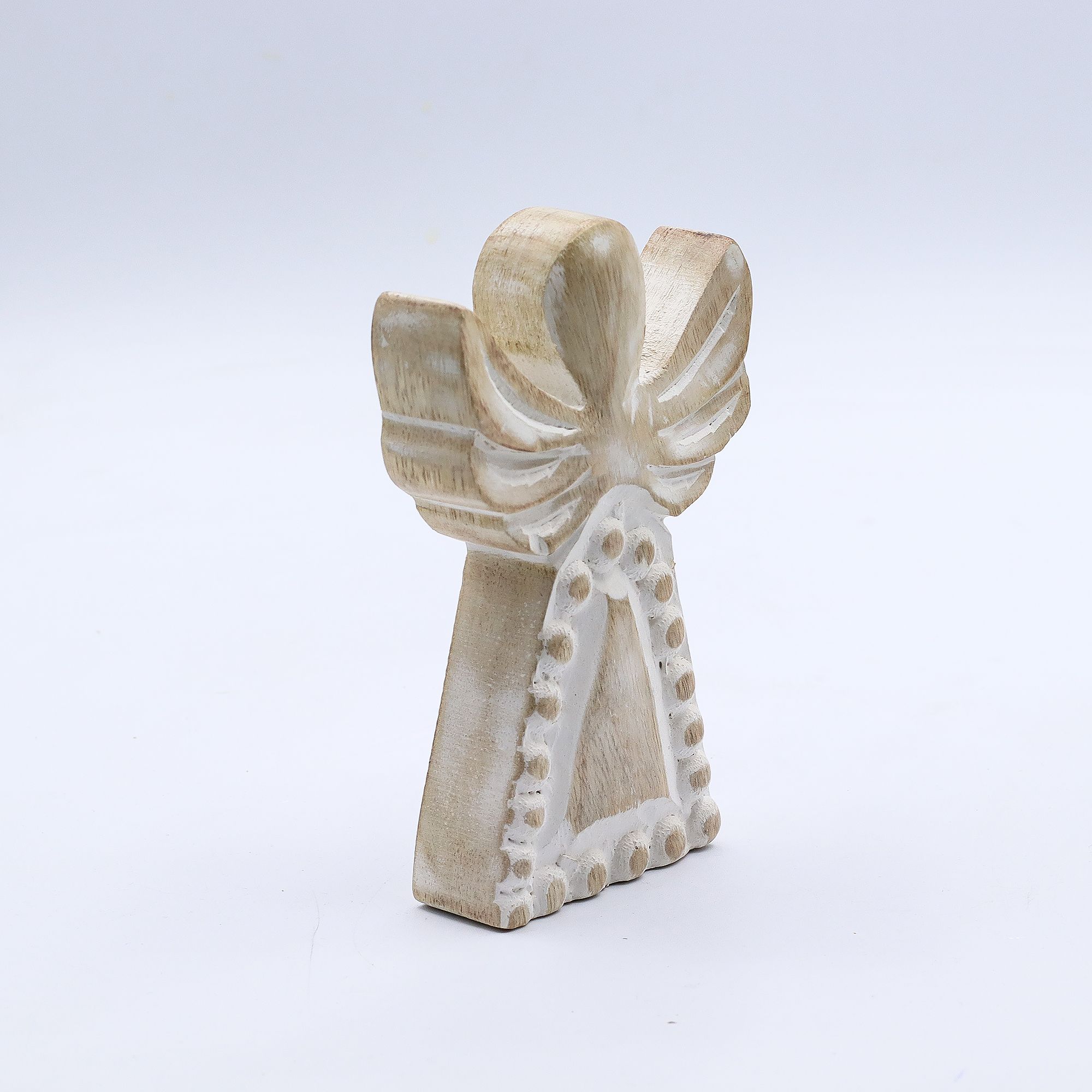 Mango Wood Angel - Whitewash - Image 2
