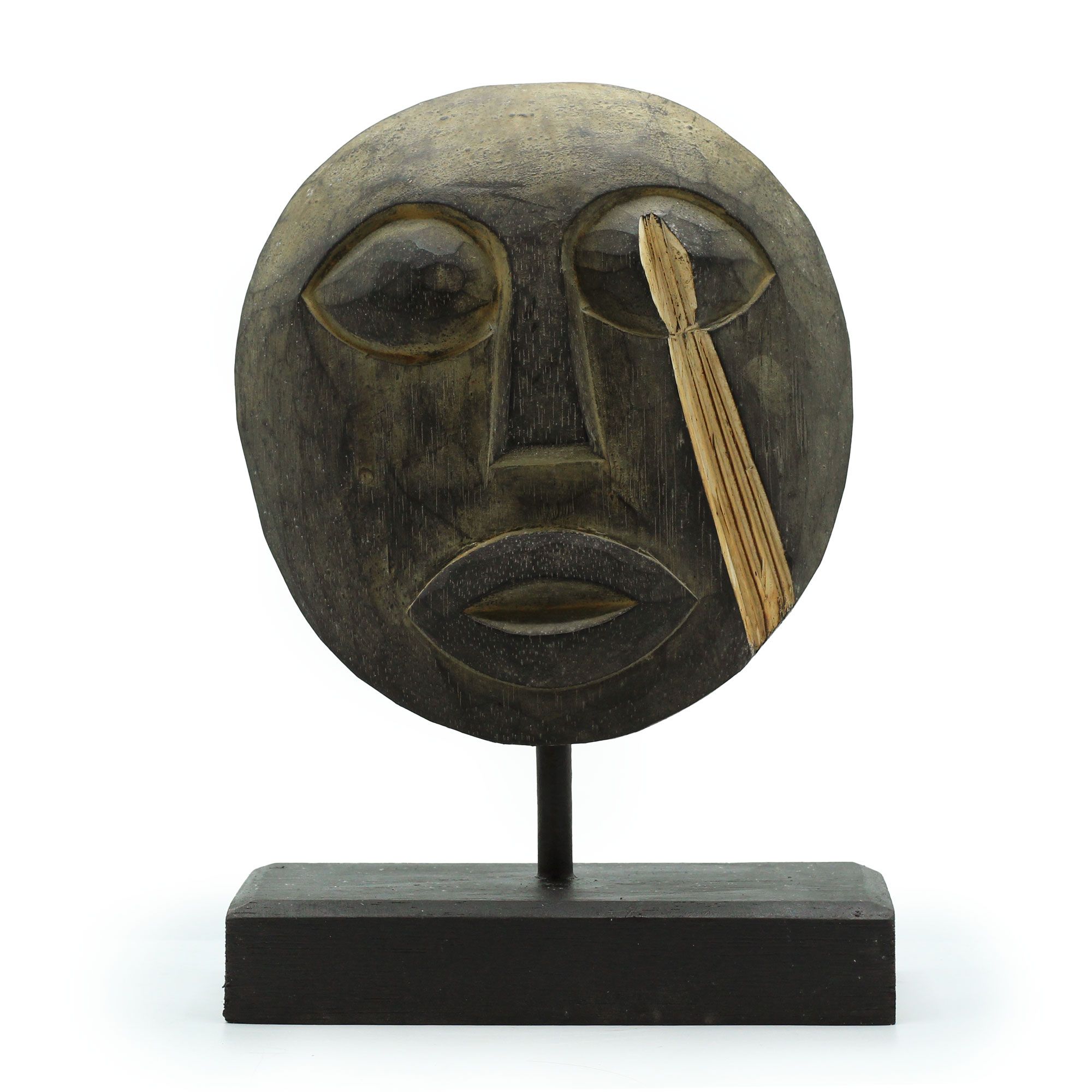 Timor Tribal Decorative Mask - Antique 27x20cm - Image 2