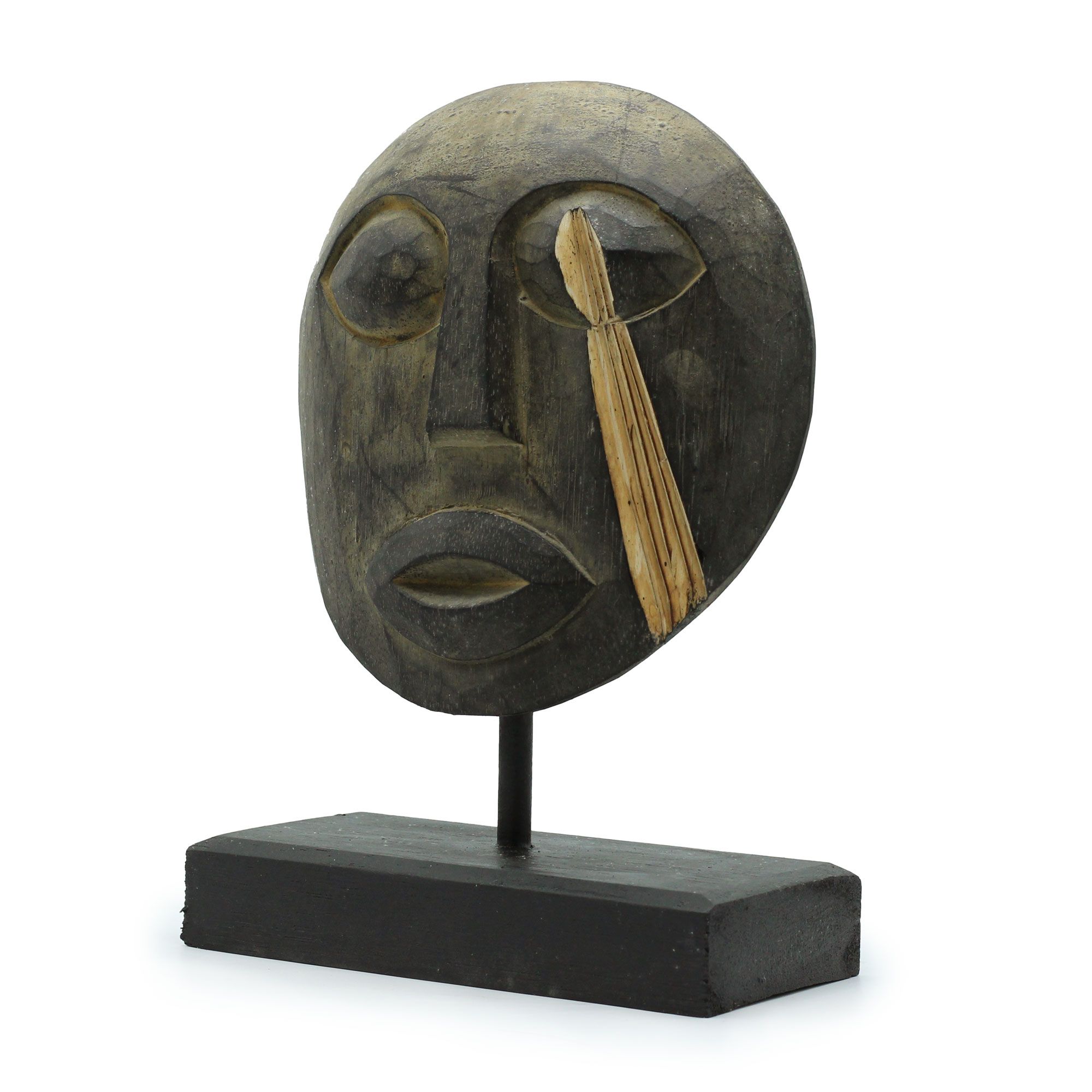 Timor Tribal Decorative Mask - Antique 27x20cm - Image 4