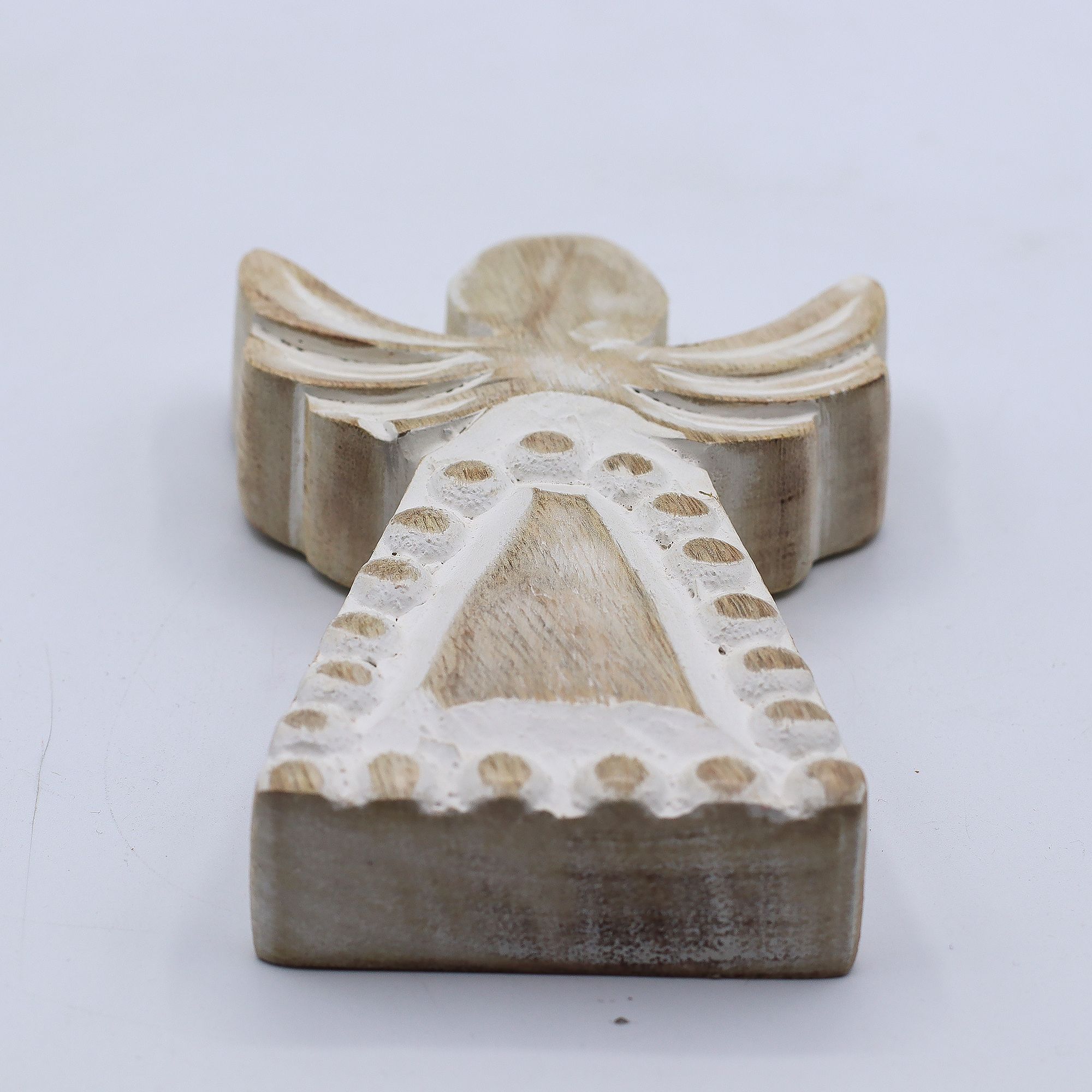 Mango Wood Angel - Whitewash - Image 4