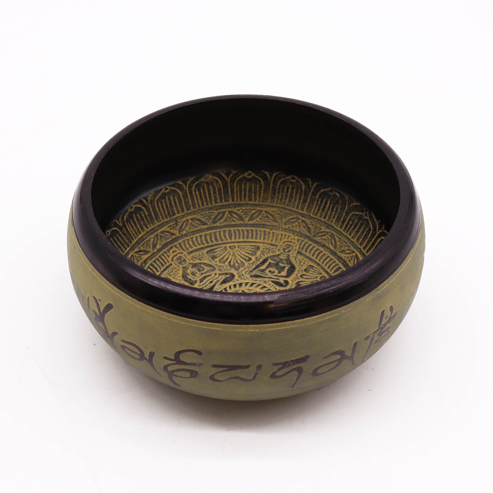 Earth Powder Singing Bowl - Mantra Five Buddha - 16cm - Image 3