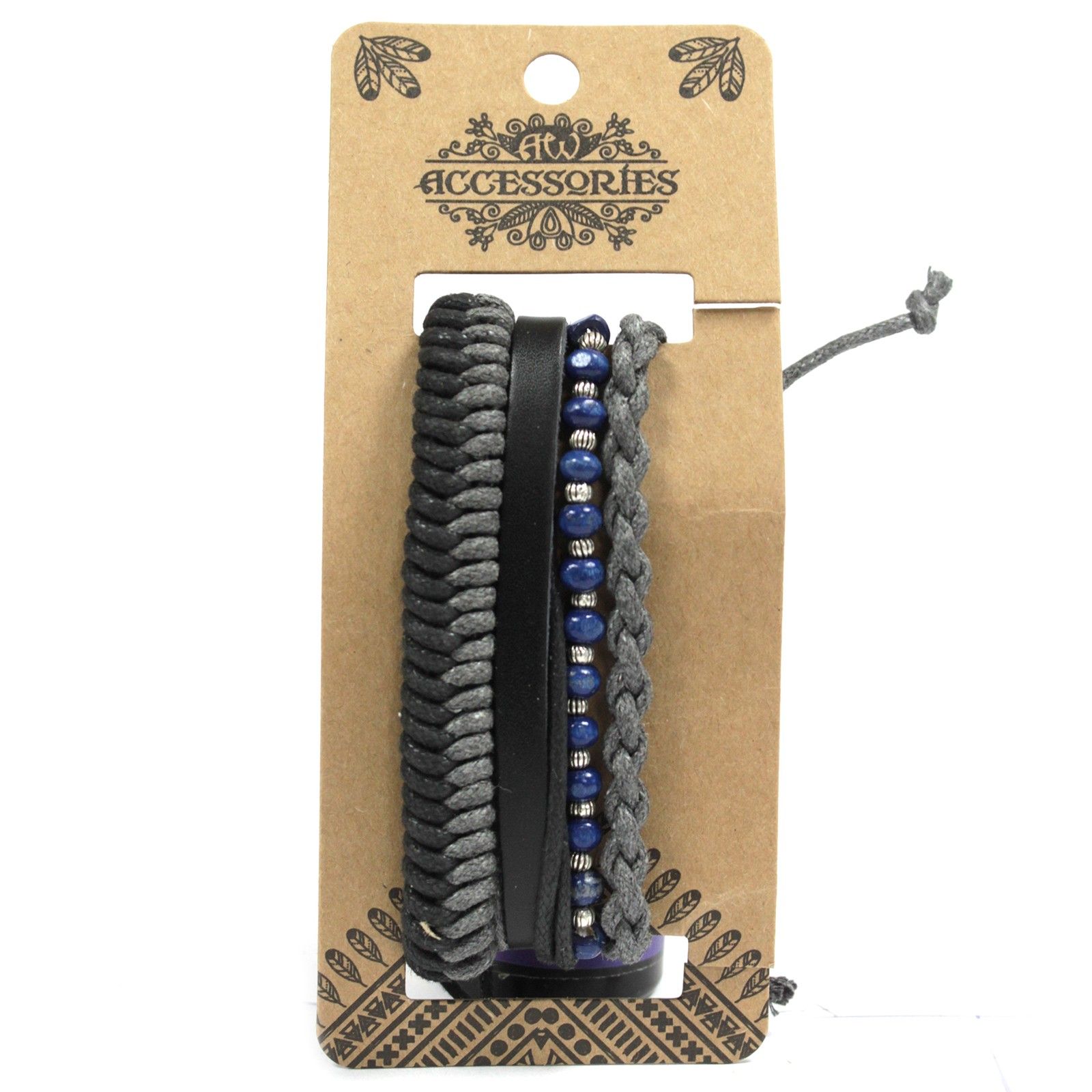 Mens Bracelet Sets - Black & Macho (asst) - Image 4