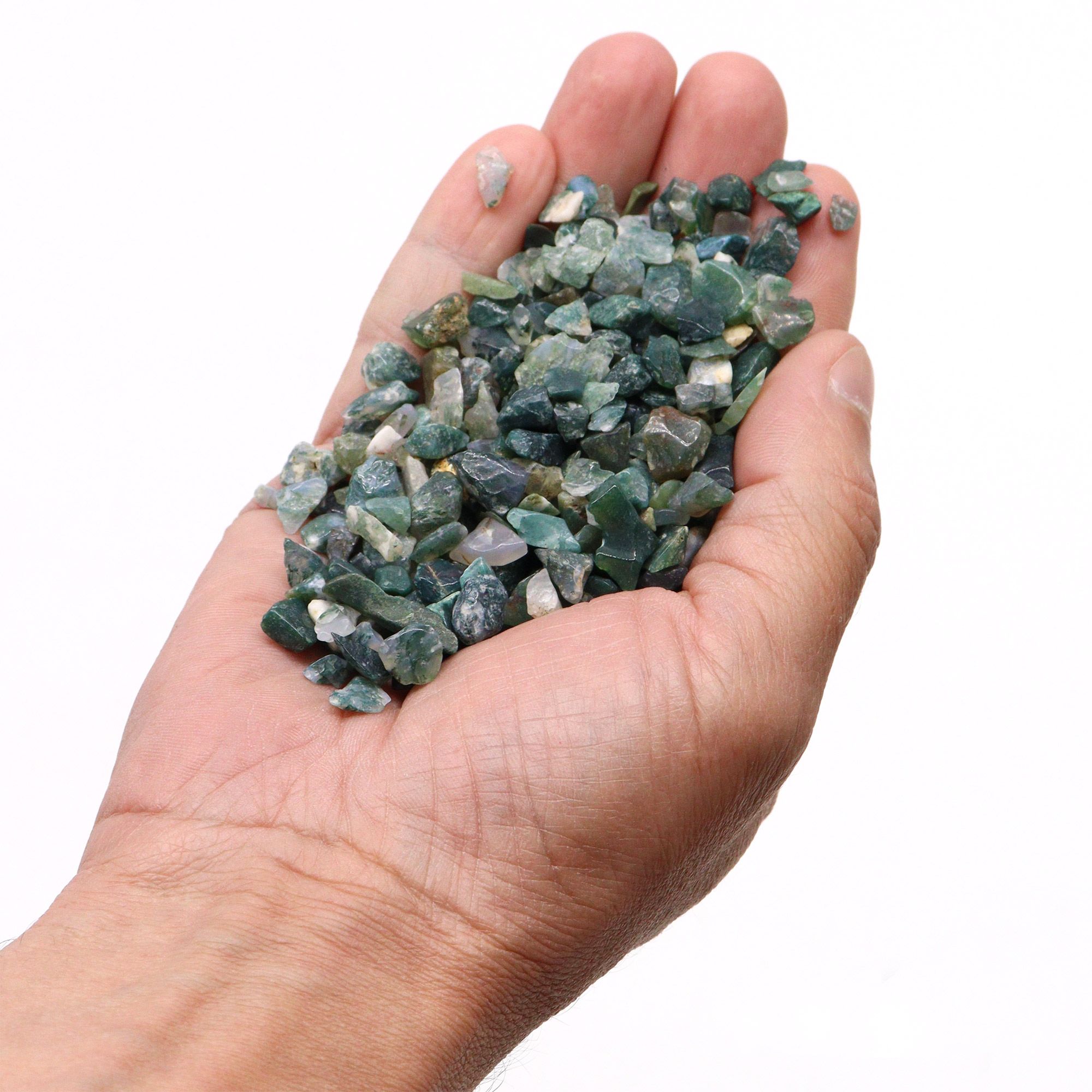 Moss Agate Gemstone Chips Bulk - 1KG - Image 7