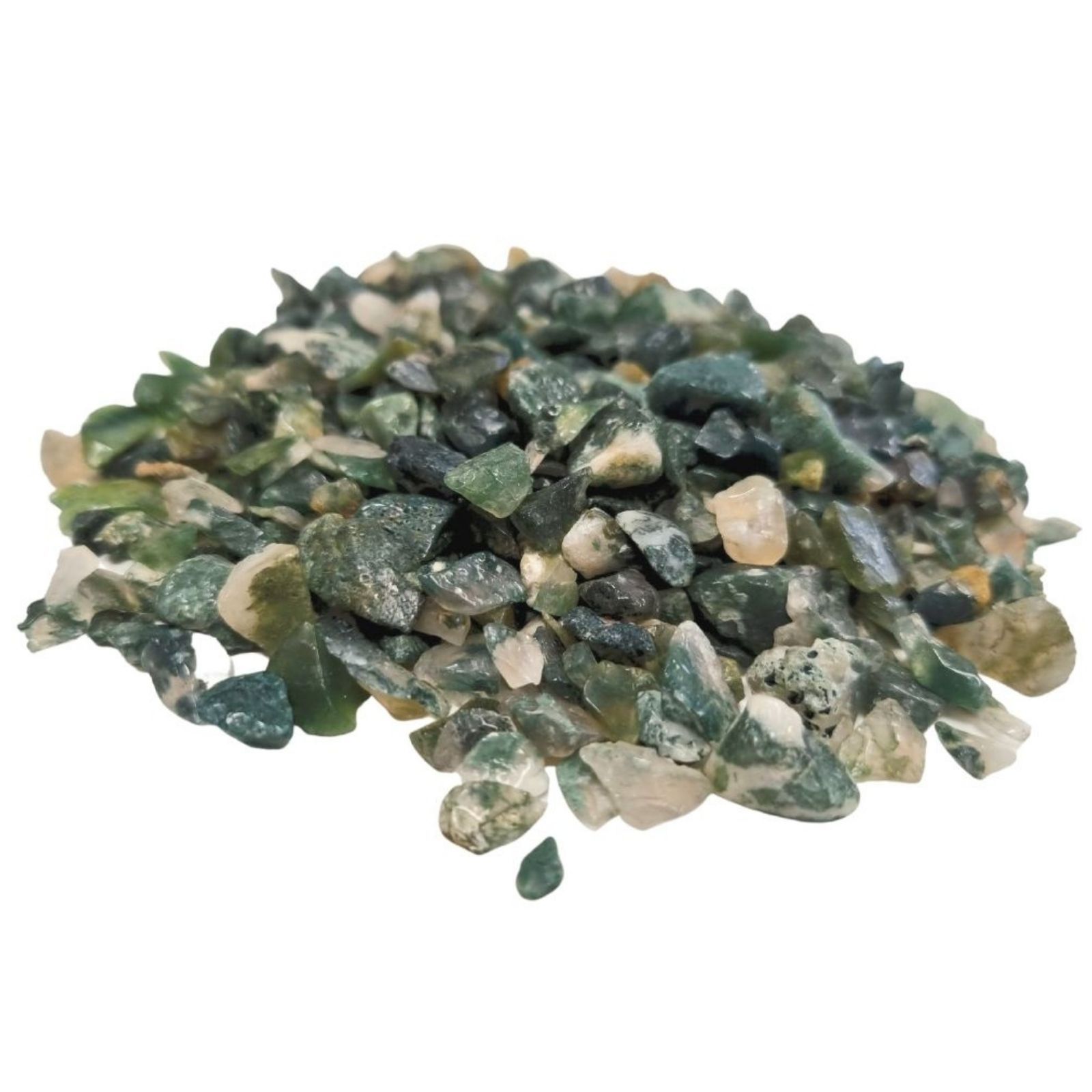 Moss Agate Gemstone Chips Bulk - 1KG - Image 4