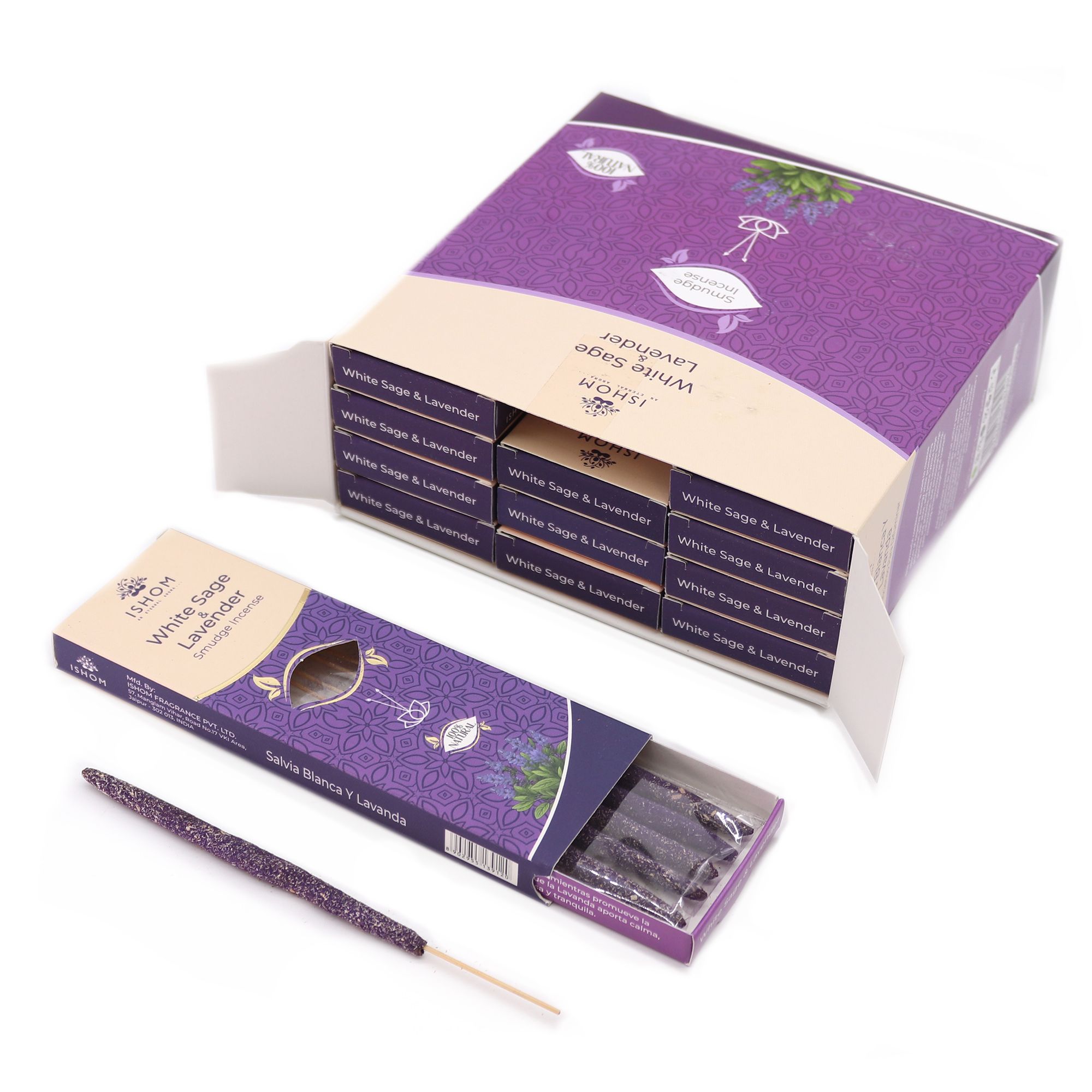 Ishom Smudge Incense - White Sage & Lavender - Image 3