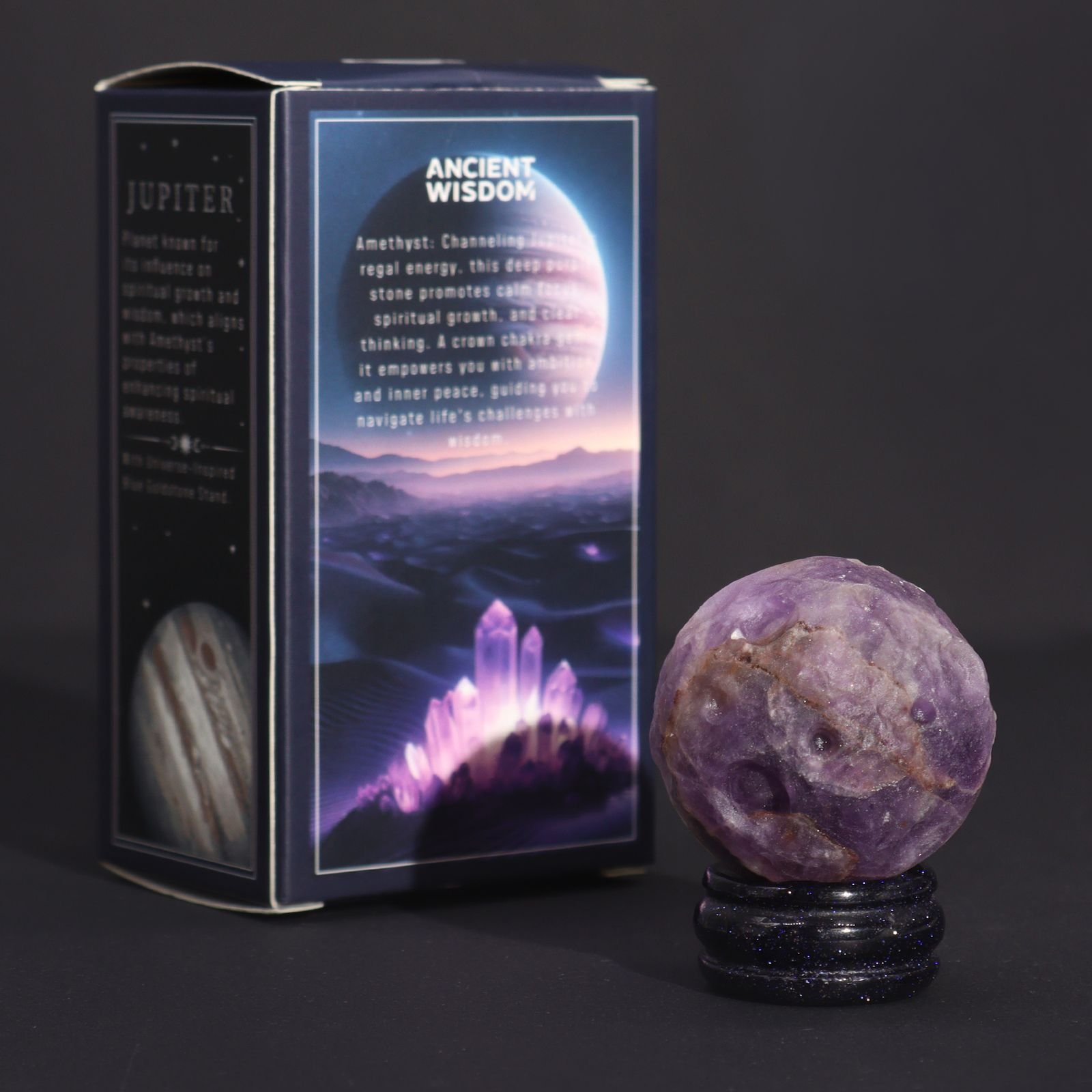 Ametyst Planet on a Sola Goldstone Stand (JUPITER) - Image 2