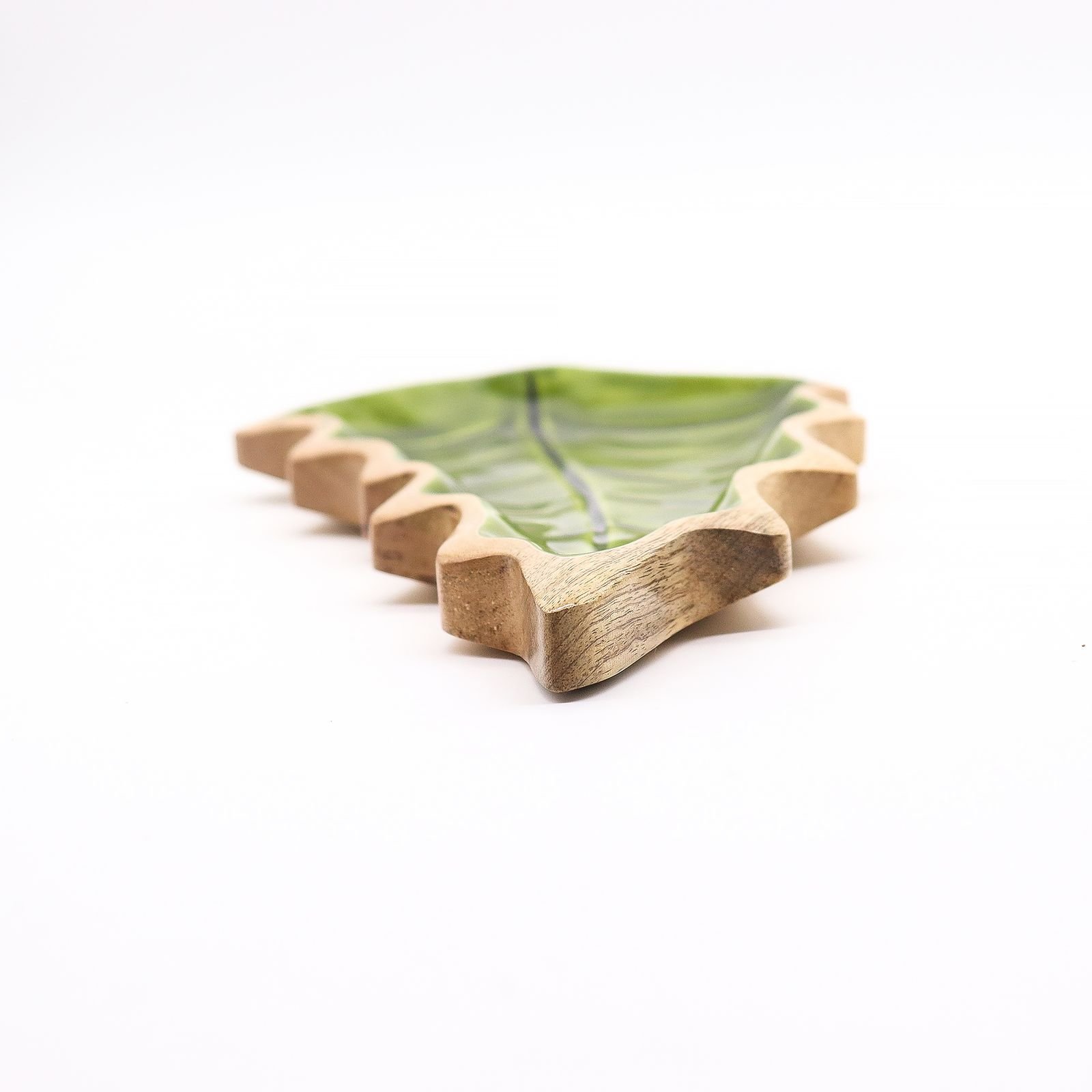 Lost in the Forrest - Enamel Leaf Wooden Bowl - 33x17cm - Image 5
